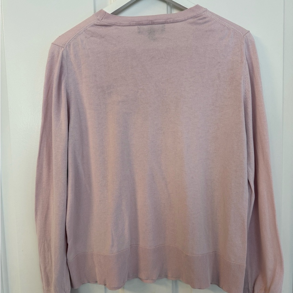 Banana Republic Light Pink Sweatshirt with Red Embroidery - Picture 2 of 3